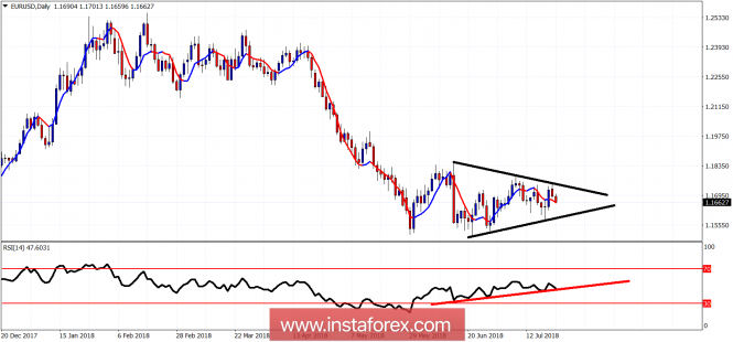Technical analysis of EUR/USD for July 24, 2018