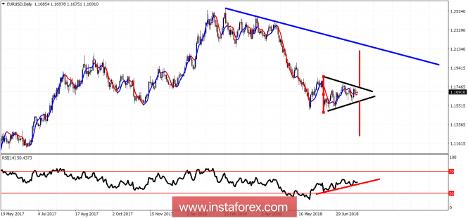 Technical analysis of EUR/USD for July 25, 2018