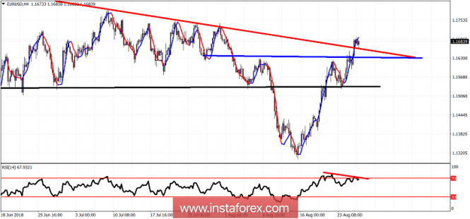 Technical analysis of EUR/USD for August 28, 2018