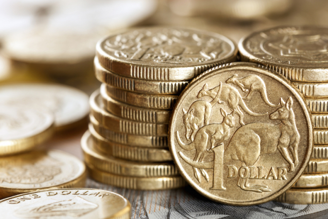 The Australian dollar fell sharply